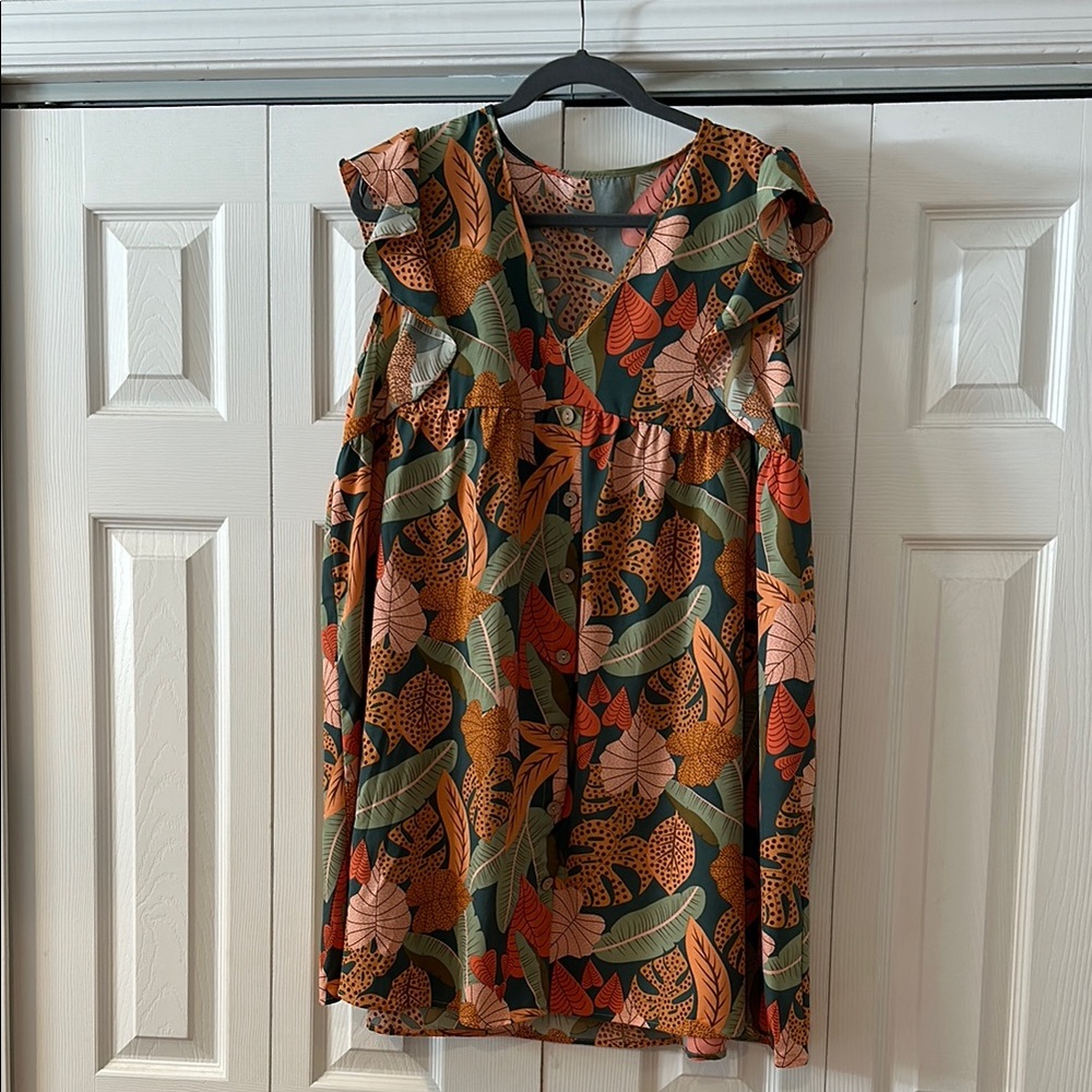 Floral Print Sleeveless Dress